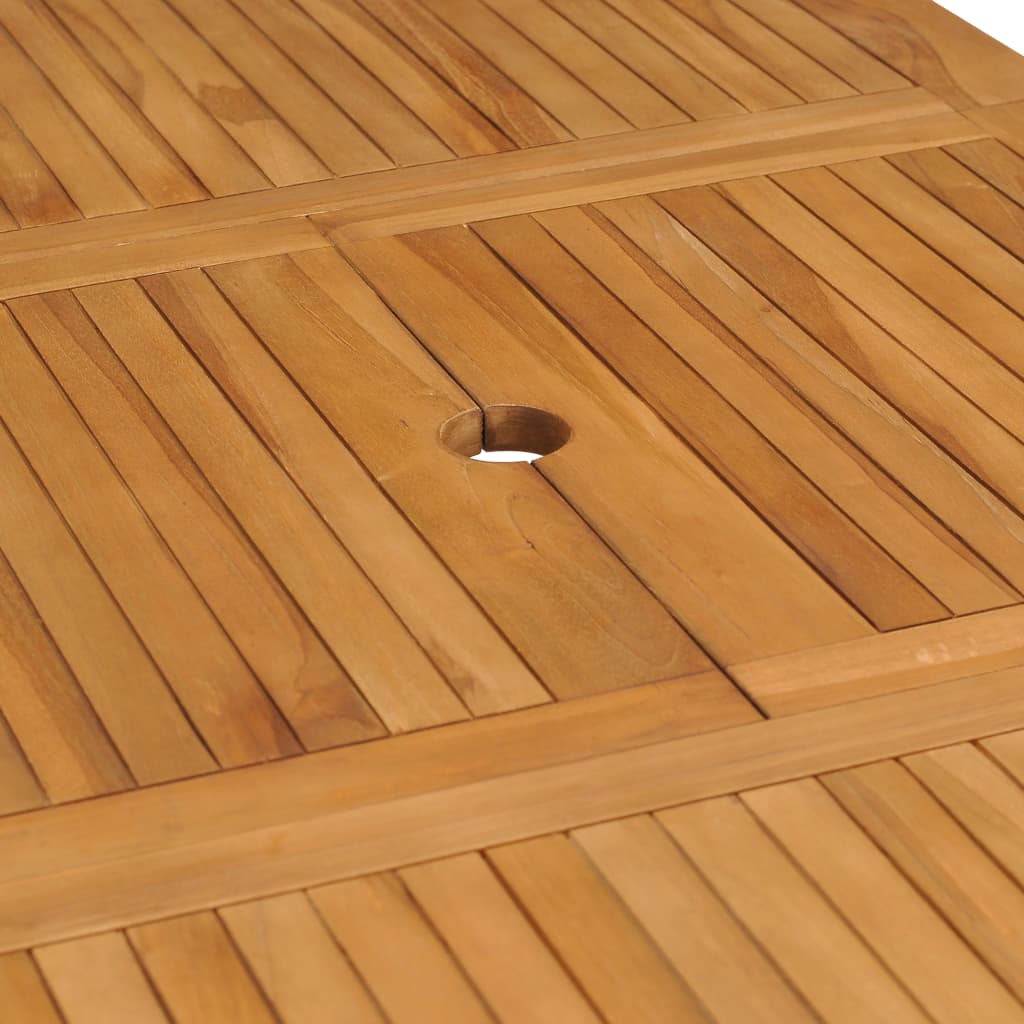 Ausziehbarer Gartentisch (110-160)×80×75 cm Massivholz Teak